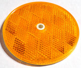 Round Reflectors With Center Hole 3-1/4” Amber Acrylic Lens GG#80821 Set of 2