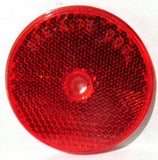 Reflectors Round Sealed with Center Screw Hole 2 3/8 Inch Red GG#80829 Pair