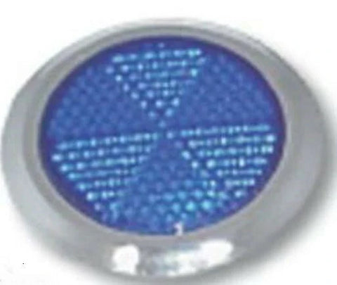 Blue Round Reflectors Acrylic Lens Chrome Bezel 2-1/8" Stick-On GG#80832-Pair