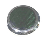 Stick-On Round Reflectors Chrome Trim Green Acrylic Lens 2-1/8" OD GG#80835-Pair