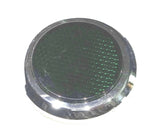 Stick-On Round Reflectors Chrome Trim Green Acrylic Lens 2-1/8" OD GG#80835-Pair