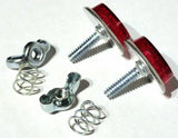 Reflectors Round Screw Type with Wing Nut & Spring Red 5/8" GG#80844 Pair