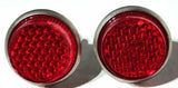 Reflectors Round Screw Type with Wing Nut & Spring Red 5/8" GG#80844 Pair