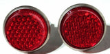 Reflectors Round Screw Type with Wing Nut & Spring Red 5/8" GG#80844 Pair