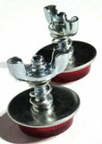 Reflectors Round Screw Type with Wing Nut & Spring Red 5/8" GG#80844 Pair