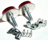 Reflectors Round Screw Type with Wing Nut & Spring Red 5/8" GG#80844 Pair