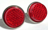 Reflectors Round Screw Type with Wing Nut & Spring Red 5/8" GG#80844 Pair