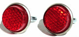 Reflectors Round Screw Type with Wing Nut & Spring Red 5/8" GG#80844 Pair