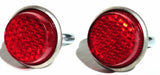 Reflectors Round Screw Type with Wing Nut & Spring Red 5/8" GG#80844 Pair