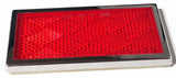 Rectangular Reflectors 3-1/2 X 1-3/4 Red Acrylic Stick-on GG80854-Set of 2