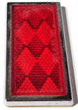 Rectangular Reflectors 3-1/2 X 1-3/4 Red Acrylic Stick-on GG80854-Set of 2