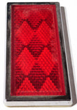 Rectangular Reflectors 3-1/2 X 1-3/4 Red Acrylic Stick-on GG80854-Set of 2