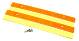 Reflectors Amber 12" Long, 1" Wide 2 Screw Holes or Tape Mount GG#80865 Pair