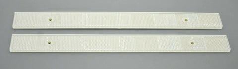 Reflectors White 12" Long, 1" Wide 2 Screw Holes or Tape Mount GG#80867 Pair
