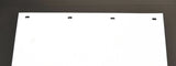 Mudflaps 24x30 White/Red for FREIGHTLINER 4 Hole Vertical Rib Poly-A812430 Pair