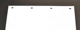 Mudflaps 24x30 White/Red for FREIGHTLINER 4 Hole Vertical Rib Poly-A812430 Pair