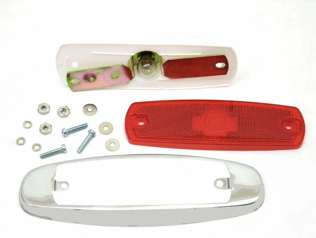 GG Incandescent Marker Light for Peterbilt Red Lens Stainless Rim #81306 Each
