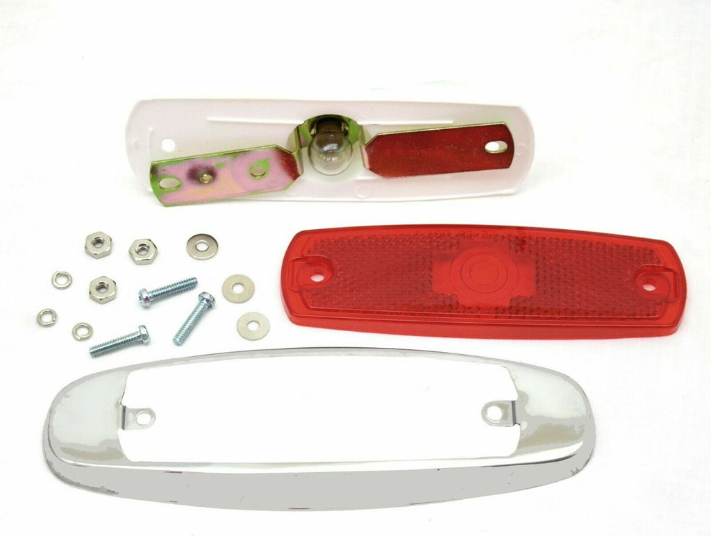 GG Incandescent Marker Light for Peterbilt Red Lens Stainless Rim #81306 Each