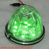 Glass Lens Conversion Light Base 18 High Powered Green SMD LEDs 3 Wire GG#81854