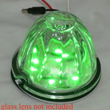 Glass Lens Conversion Light Base 18 High Powered Green SMD LEDs 3 Wire GG#81854