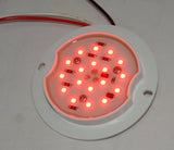 Red Glass Watermelon Marker/Clearance Kit W/Red 18 LEDs 3-1/2" GG#81863-Pair