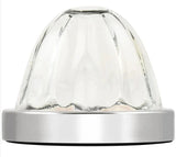 Clear Glass Watermelon Accent Light Kit W/White 18 LEDs 3-1/2" GG#81865 set of 2