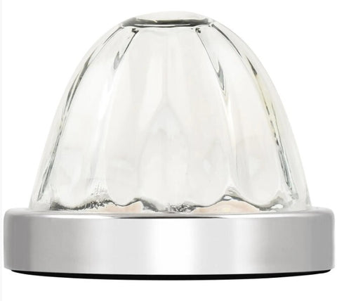 Clear Glass Watermelon Accent Light Kit W/White 18 LEDs 3-1/2" GG#81865 set of 2