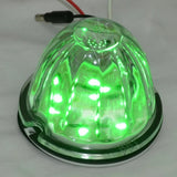 Clear Classic Glass Watermelon Accent Light Kit Green 18 LEDs GG#81869-Pair