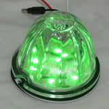 Clear Classic Glass Watermelon Accent Light Kit Green 18 LEDs GG#81869-Pair
