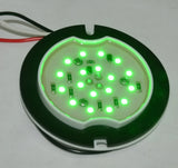 Clear Classic Glass Watermelon Accent Light Kit Green 18 LEDs GG#81869-Pair