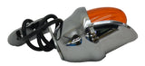 Incandescent Mini Auxiliary Light Amber Lens 1 Bulb Chrome W/Visor GG#82770 Each