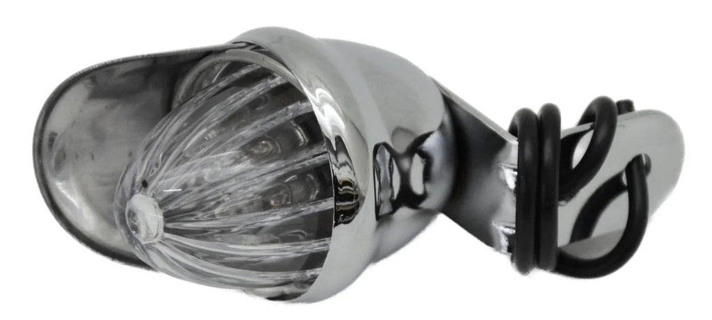 Incandescent Mini Auxiliary Light Clear Lens 1 Bulb Chrome W/Visor GG#82772 Each