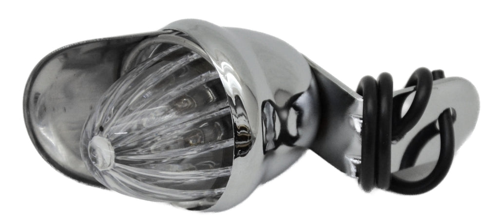 Incandescent Mini Auxiliary Light Clear Lens 1 Bulb Chrome W/Visor GG#82772 Each