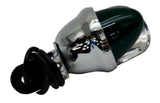 Incandescent Mini Auxiliary Light Green Lens 1 Bulb Chrome W/Visor GG#82773 Each