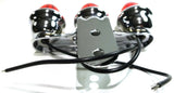 Auxiliary Incandescent Triple Mini Light w/Visor Red Lens 3 Bulb GG#82785 Each