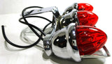 Auxiliary Incandescent Triple Mini Light w/Visor Red Lens 3 Bulb GG#82785 Each