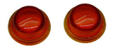 Glass Dome Light Lens Amber for Peterbilt Top Hat Style 1 9/16" GG#82815 Pair