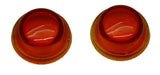 Glass Dome Light Lens Amber for Peterbilt Top Hat Style 1 9/16" GG#82815 Pair