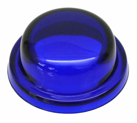 Glass Dome Light Lens for Peterbilt Top Hat Style Blue 1 9/16" GG#82816 Pair