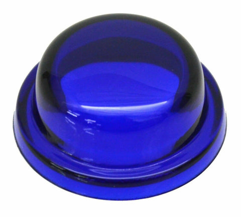 Glass Dome Light Lens for Peterbilt Top Hat Style Blue 1 9/16" GG#82816 Pair