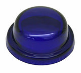 Glass Dome Light Lens for Peterbilt Top Hat Style Blue 1 9/16" GG#82816 Pair