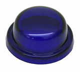 Glass Dome Light Lens for Peterbilt Top Hat Style Blue 1 9/16" GG#82816 Pair
