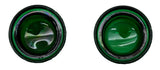 Glass Dome Light Lens Green for Peterbilt Top Hat Style 1 9/16" GG#82817 Pair