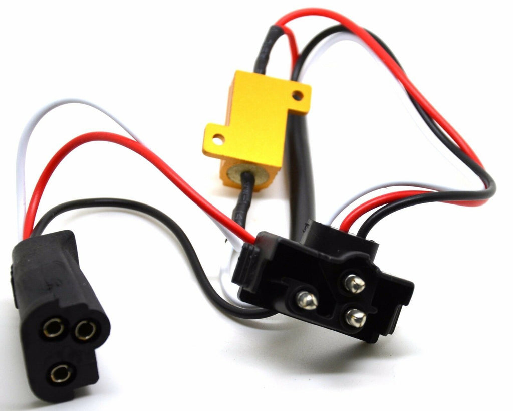 3 Prong Plug Pigtail with Load Resistor Fixes LED Lights Hyper Flashing Each