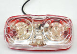 Tiger Eye Double Bubble Led Light for Kenworth 16 Red LEDs Clear Lens GG#85243