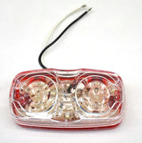 Tiger Eye Double Bubble Led Light for Kenworth 16 Red LEDs Clear Lens GG#85243