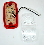 Tiger Eye Double Bubble Led Light for Kenworth 16 Red LEDs Clear Lens GG#85243