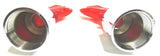 Bumper Guide Tops for 1” Poles/Sticks Eagle Red Chrome Plastic GG#86090 Set of 2