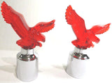 Bumper Guide Tops for 1” Poles/Sticks Eagle Red Chrome Plastic GG#86090 Set of 2