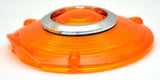 Back of Cab Lens Replacement 4" Amber with Chrome Ring Plastic 3 Hole GG#86720